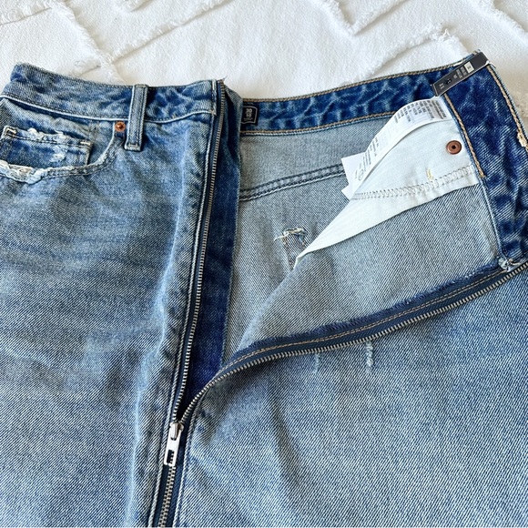 • NWT! • Abercrombie & Fitch zipper denim jeans skirt Sz.30 - Picture 3 of 4